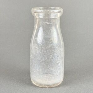 Sharon Farms Milk Charlotte NC 1/2 Pint Milk Bottle Clear Embossed
